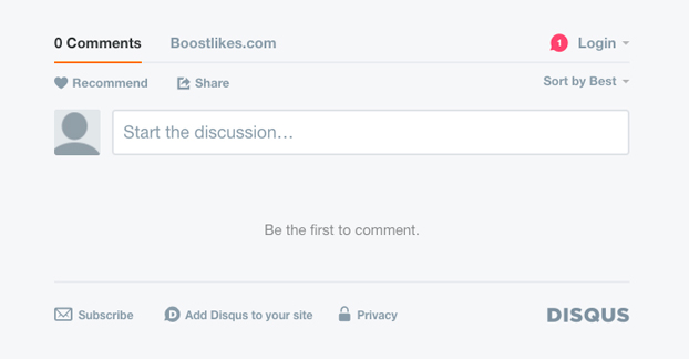 Disqus comments