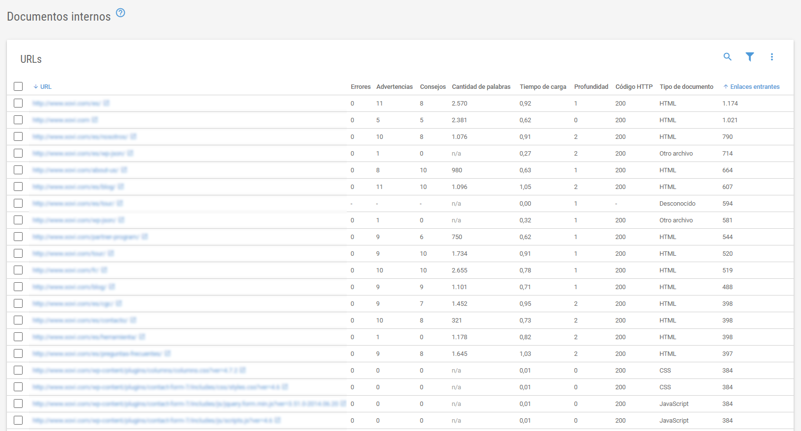 Onpage documentos internos